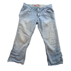 Levis Capri Jeans Womens 9 Light Wash Stretch Denim Cropped Casual Pants